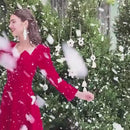 Stylishwe   クリスマス ホワイト タッセル ピアス