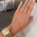 Stylishwe  3.5カラット  豪華 ホワイトゴールド オーバルカット 5PC 指輪セット