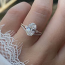 Stylishwe  4.0カラット オーバルカット スターリングシルバー 指輪セット