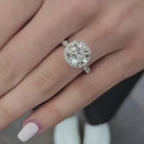 Stylishwe  3.0カラット ホワイトゴールドラウンドカット 婚約指輪