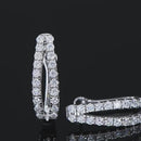 Stylishwe 1.0カラット U字型 モアサナイト ラウンドカット ピアス