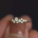 Stylishwe  1.0カラット イエローゴールド シルバー エタニティリング