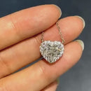 Stylishwe 4.0カラット ハートシェイプ ペンダント ネックレス