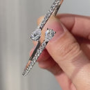 Stylishwe  ホワイトゴールド ペアカット ブレスレット