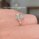 Stylishwe  3.0カラット イエローゴールド ラディアントカット 婚約指輪