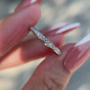 Stylishwe 0.3カラット ホワイトゴールド ラウンドカット エタニティリング