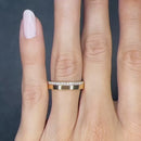 Stylishwe  0.5カラット イエローゴールド ラウンドカット スターリングシルバー エタニティリング