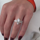 Stylishwe  3.5カラット イエローゴールド マーキスカット 婚約指輪