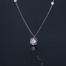 Stylishwe  2.0カラット モアサナイト ラウンドカット ペンダント ネックレス