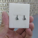 Stylishwe   クリスマスツリー  デザイン スターリングシルバー ピアス