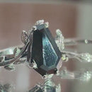 Stylishwe  2.5カラット ブラックストーン  コフィンカット指輪セット