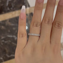 Stylishwe 4.0カラット オーバルカット エタニティリング