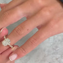 Stylishwe  5.0カラット  イエローゴールド クッションカット 指輪セット