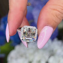 Stylishwe 3.0カラット アッシャーカット  ホワイトゴールド婚約指輪