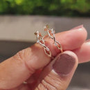 Stylishwe  0.2カラット  ピンクゴールド ラウンドカット エタニティリング