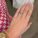 Stylishwe  4.0カラット クリア ラウンドカット 指輪セット