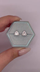 Stylishwe  3.0カラット トリリオンカットホワイトゴールド スタッドピアス