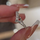 Stylishwe 1.5カラット ホワイトゴールド ラウンドカット エタニティリング