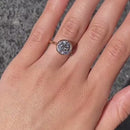 Stylishwe  2.5カラット イエローゴールド ラウンドカット 婚約指輪