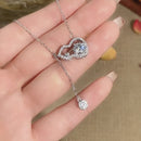 Stylishwe  1.0カラット モアサナイト ひょうたんデザイン ペンダントネックレス