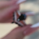 Stylishwe  2.5カラット ブラックストーン  コフィンカット指輪セット