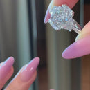 Stylishwe  6.5カラット豪華 ホワイトゴールド ラディアントカット  婚約指輪