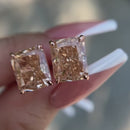 Stylishwe  2PC シャンパン ラディアントカット ジュエリーセット