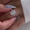 Stylishwe  2.3カラット スパークル ホワイトゴールド オーバルカット 婚約指輪