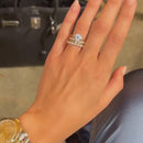 Stylishwe 2.0 carat yellow gold round cut set ring sterling silver 