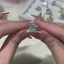 Stylishwe  3.5カラット イエローゴールド クッションカット 婚約指輪