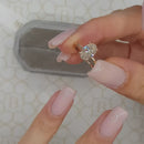 Stylishwe 3.50カラット ローズゴールド オーバルカット 指輪セット