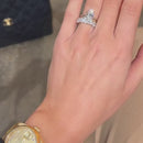 Stylishwe  3.0カラット ホワイトゴールド マーキスカット 3PC指輪セット