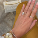 Stylishwe  5.5カラット イエローゴールド クッションカット 婚約指輪