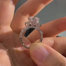 Stylishwe 2.0カラット ラウンドカット モアサナイト 婚約指輪