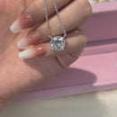 Stylishwe   4.0カラット クッションカット ペンダント ネックレス