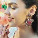 Stylishwe   クリスマス くまちゃんデザイン ボヘミアン風 ピアス