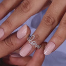 Stylishwe  2PC  ”LOVE”文字 ラウンドカット ジュエリーセット