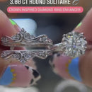 Stylishwe  2.8カラット クラウンデザイン ラウンドカット  指輪セット