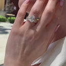 Stylishwe  3.5カラット オシャレ イエローゴールド オーバルカット 指輪セット