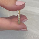 Stylishwe  1.3カラット イエローゴールド ラウンドカット  エタニティリング