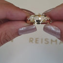 Stylishwe  1.0カラット イエローゴールド ラウンドカット エタニティリング