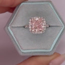 Stylishwe  3.0カラット ラディアントカット ピンクサファイア レディース 婚約指輪