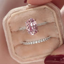 Stylishwe 3.5 carat oval cut pink sapphire sterling silver 
