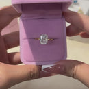 Stylishwe  3.5カラット エレガント イエローゴールド クッションカット 婚約指輪