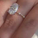 Stylishwe  4.0カラット イエローゴールド オーバルカット 婚約指輪