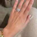 Stylishwe 5.0カラット ラディアントカット 3pcs 指輪セット