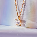 Stylishwe クラシック オーバルカット ペンダント ネックレス