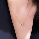 Stylishwe 1.5カラット エメラルドカット スターリングシルバー  ペンダント ネックレス