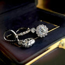 Stylishwe 0.8カラット ゴージャス  スターリングシルバー ドロップ ピアス