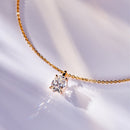 Stylishwe クラシック オーバルカット ペンダント ネックレス